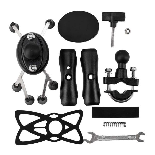 Anodizing 6 Claws X Claw Motorcycle Phone Mount Anti Skid Phone 8 Use