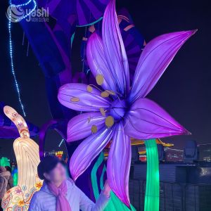 Artificial Luminous Flower Led Garden Ornaments Vibrant Colors Customizable