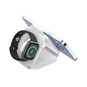 Foldable Three-In-One Magnetic Wireless Charger Abs Plastic for iPhone iWatch