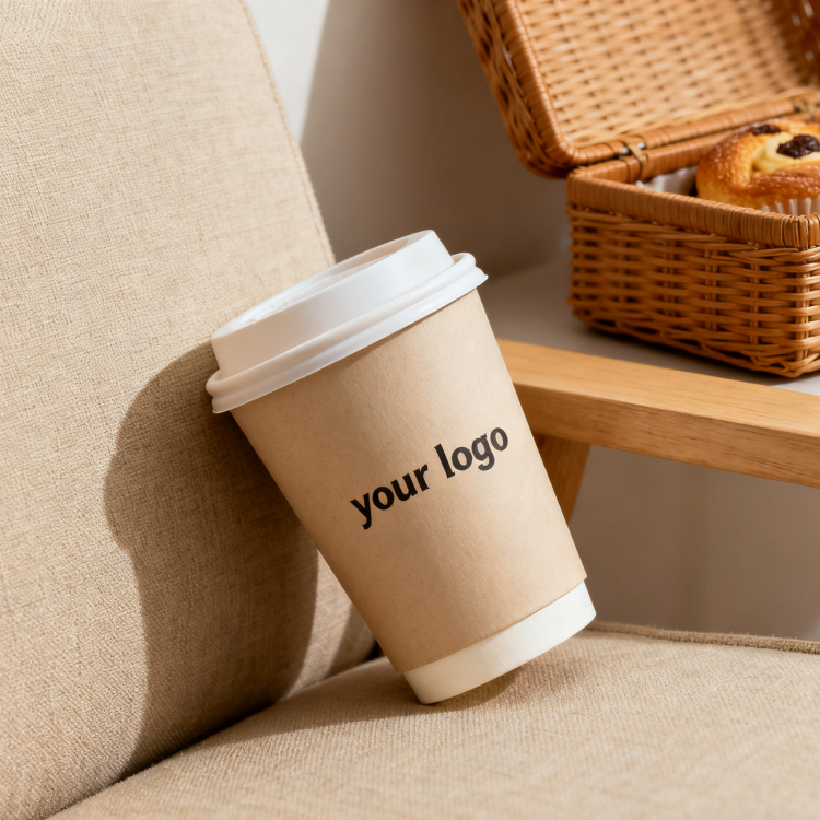 Biodegradable paper cup wholesale custom 8oz 16oz single and double wall hot drink coffee paper cup