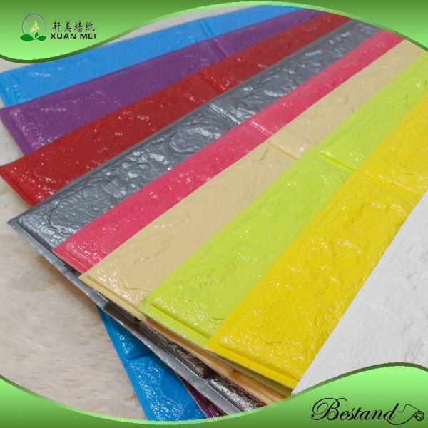 Entertainment 3D PE Foam Brick Self Adhesive Soft Wall Sticker Wallpaper for Kids Room Wall Coating