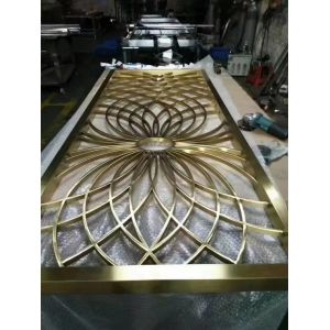 China Laser Cut Stainless Steel Plate Metal Divider Partition With Color Coat