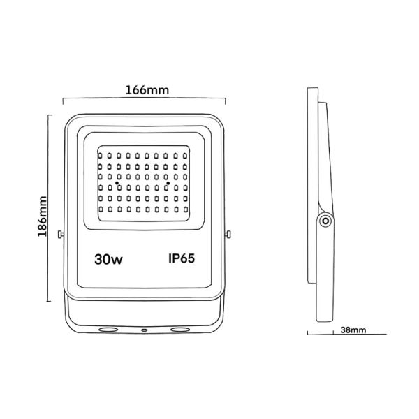 SUNRISE New Project 30W LED Flood Light 4500 Lumen IP65 Waterproof