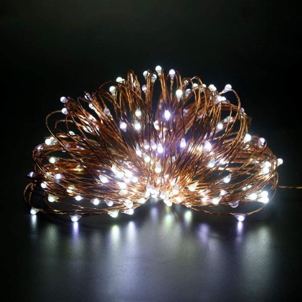Cool White Dimmable Fairy Lights Plug in 165 Ft 500 LED Copper Wire String Lights with Remote