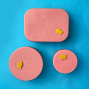 Durable 3pcs Silicone Baby Feeding Set Non Toxic Plate Dividers For Food