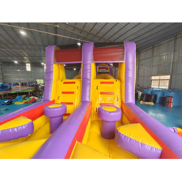 Pvc Tarpaulin Inflatable Obstacle Courses Outdoor Backyard Fun Run Sport For Toddler