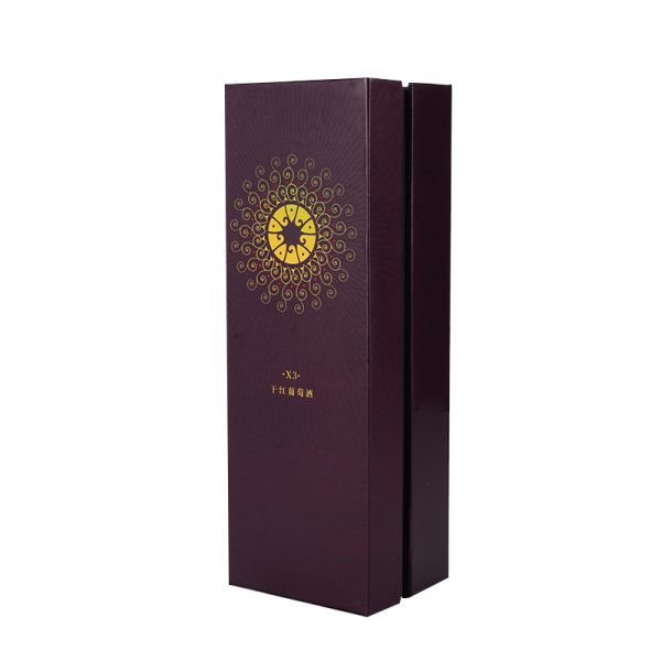 Buy Handmade Gift Packing Boxes Black Magnetic Cardboard Wine Presentation Box at wholesale prices