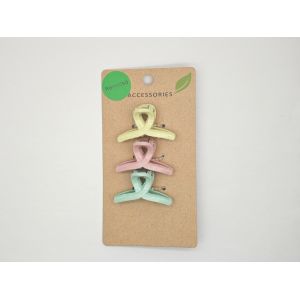 Colorful Small Plastic Hair Claws For Girls , Small Hair Claw Clips For Thin Hair