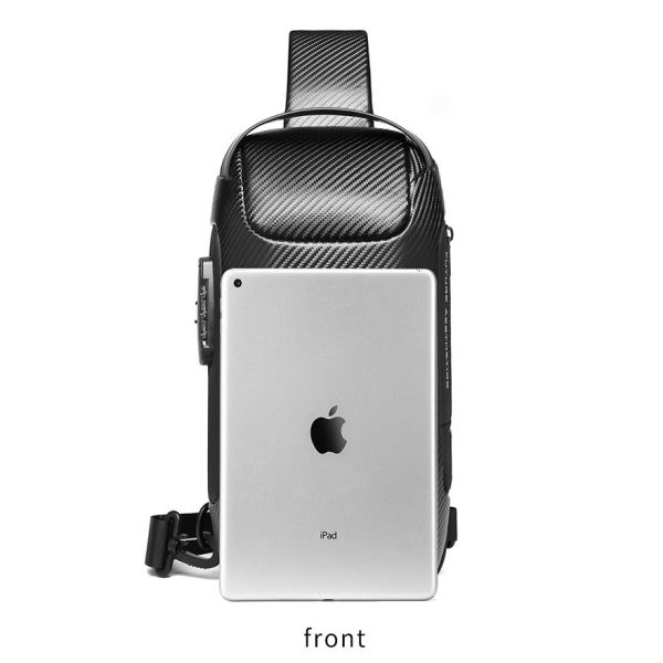 OEM/ODM Carbon Fiber Streamline Anti Theft Sling Bag Rainproof