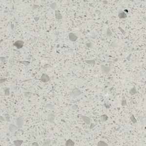 Construction White Terrazzo Tile Durable Ware Impervious Stain Damage Proof