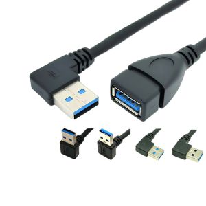 90 Degree Right Angle USB Charging Data Cable With USB 3.0 Male To Female