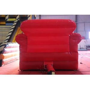 Red Sofa Inflatable Model Water Resistant PVC Tarpaulin Made