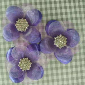 Colorful Toddler Girl Hair Accessories Satin Chiffon Individual Flowers With