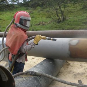 Black Copper slag black Iron-silicate black pearls sand mesh 20/40 for