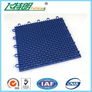 350g/pc Indoor Sports Flooring Plastic Runways Interlocking Rubber Tiles