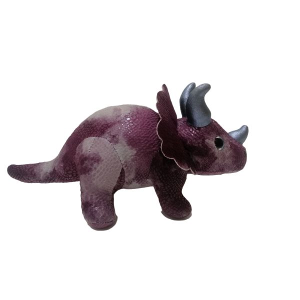 Buy Plush Purple Triceratops Polyester Stuffing Toys 26cm at wholesale prices