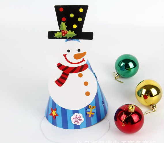 Diy New paper Christmas hat party supplies children's kindergarten handmade paste DIY creative Christmas gift