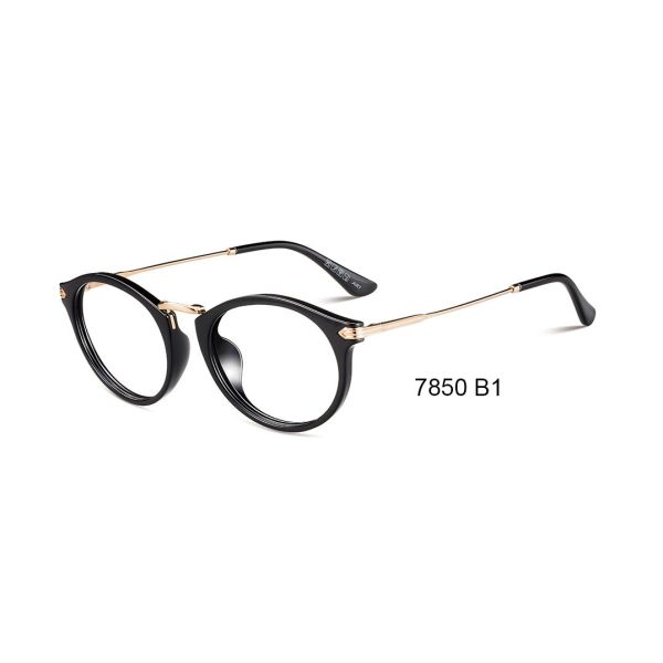Fashionable Flexible Round Eye Parim Eyeglasses Frames / Metal Temple Eyeglass