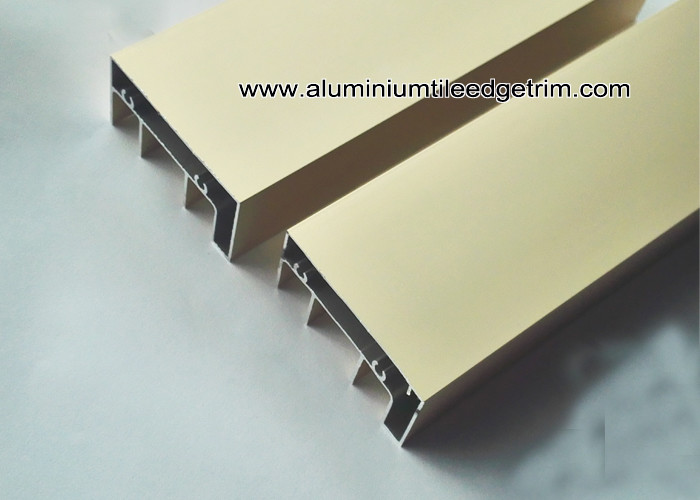 Buy cheap Anodised Gold Aluminum Extrusion Sliding Door Track / Channel from wholesalers