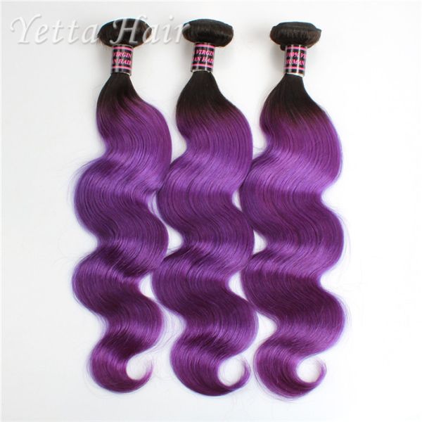 Buy Ombre Virgin Russian Human Hair Burgundy Hair Extensions 18inch at wholesale prices