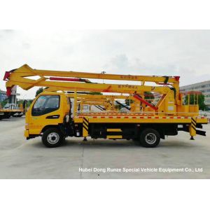 Hydraulic Rising Truck Mounted Aerial Platform , 16-18 Meter High Altitude