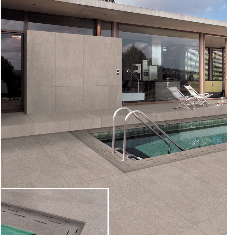 20mm Hotel Outdoor Porcelain Pool Edge Tiles for Swimming Pool Coping Decoration