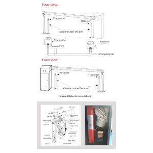 Super Automatic Flap Barrier Gate High Speed 1s Opend / Close Heavy Duty Motor