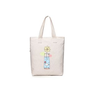 Shopping Stylish Tote Shopper Bag Canvas Eco Friendly With Zipper Closure