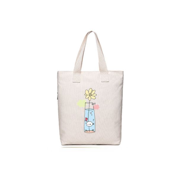Buy Shopping Stylish Tote Shopper Bag Canvas Eco Friendly With Zipper Closure at wholesale prices