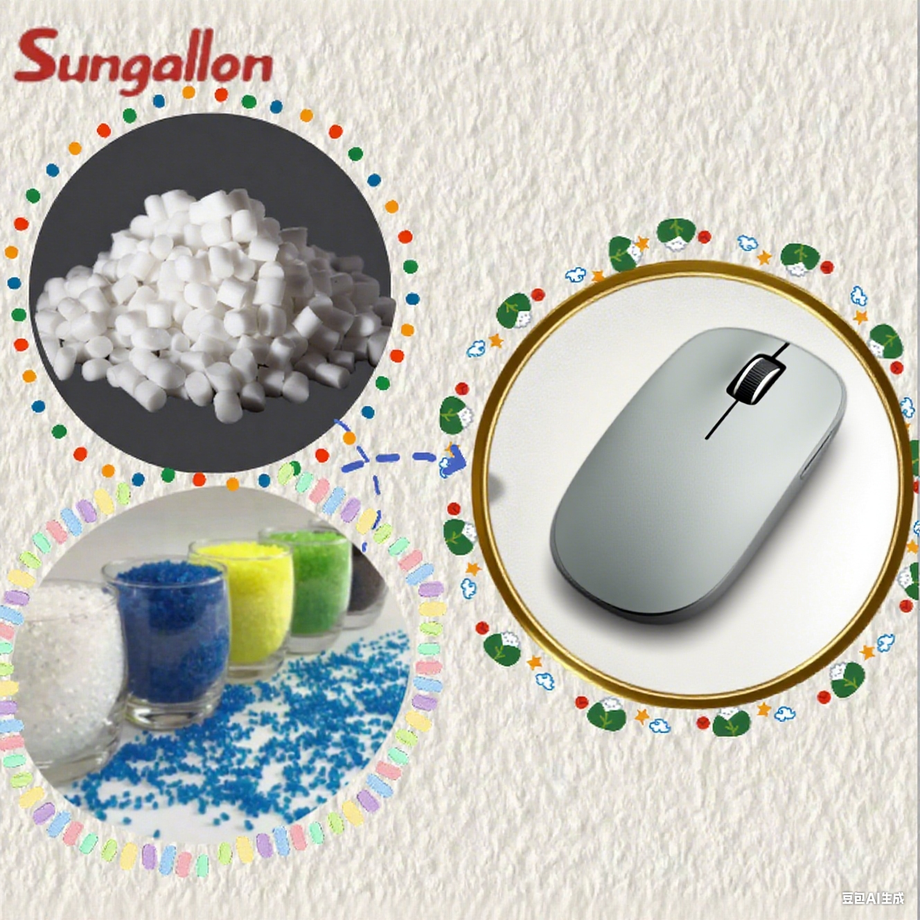 Factory Supply TPE Granules for Mouse Wheel Production Soft Grip Anti-Wear