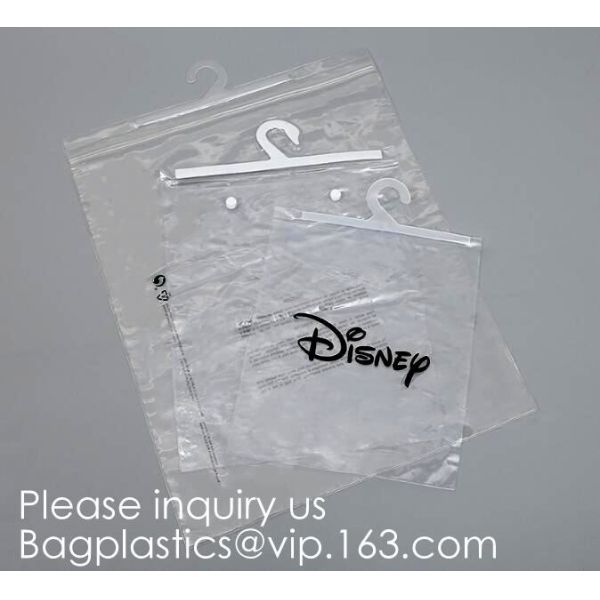 Transparent PVC hanger hook plastic bags for clothes packing,Better Protect and