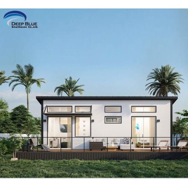 Single Family Exquisite Light Steel Frame House Design For Seaside Vacation Homes