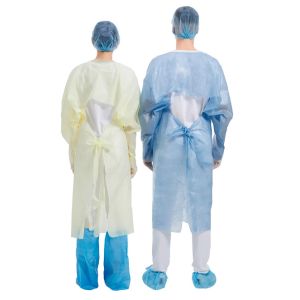 125x145cm Disposable CPE Gown , Surgical Plastic Gown AAMI Level 4