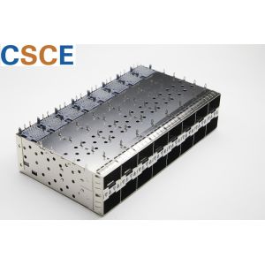 Nick Silver 2 * 8 SFP Cage Assembly , SFP Optical Module 1.05mm Diameter Holes