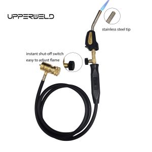 Brazing MAPP Torch Propane Turbo Heating Torch for Refrigeration HVAC Black