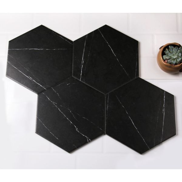 Buy Hexagon Matte Finished Anti Slip 20*23cm Bathroom Ceramic Tile at wholesale prices