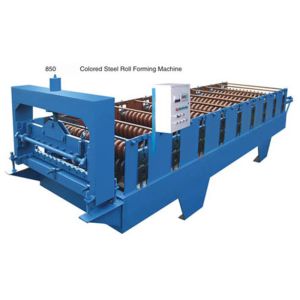 Intelligent Blue Color Wall Panel Roll Forming Machine With PLC Control System