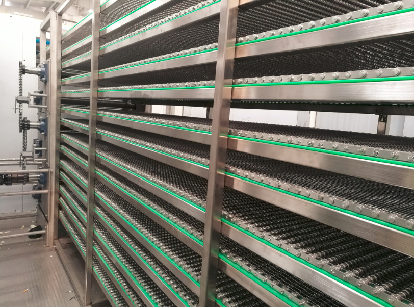 1200 kg /h-1500kg/h Auto Freezing Dough Laminator Machine , Puff Pastry Making Machine With Temp. Of - 40 ℃