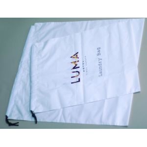 Biodegradable Drawstring Laundry Bag With Printing,Logo Printed Poly Drawstring