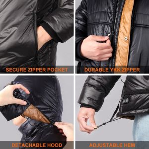 USB Powered Electric Heated Jacket Men'S Cotton Padded Puff Jacket 5v 7.4v 12v