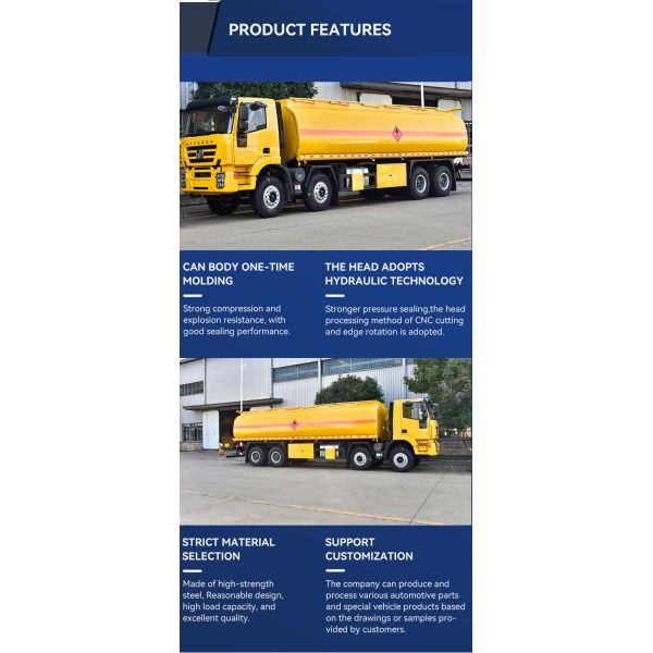 45000 Liters Diesel Oil Capacity Fuel Tanker Truck With 98HP - 570HP Horse Power