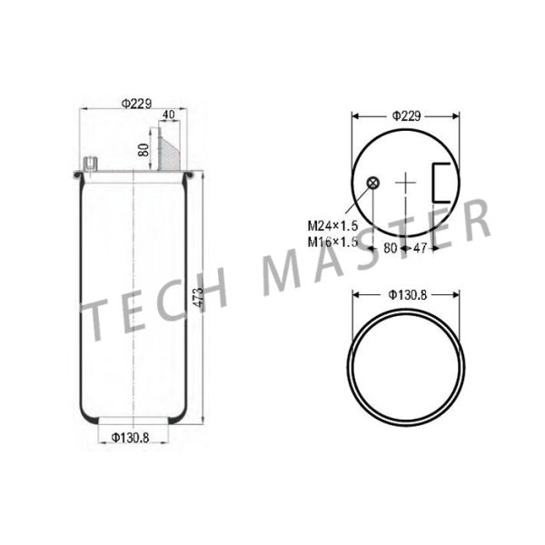 Contitech Air Bag 6608NP01 Without Piston Suspensions Parts for Trucks Parts