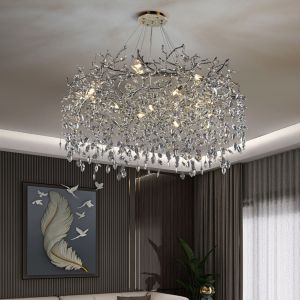 Quality Luxury Modern Crystal Chandelier Clear Finish French Lighting for sale