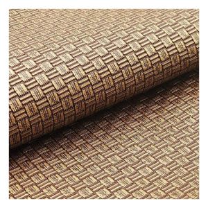 Wholesale Pvc Antique Brass Weave Pattern Artificial Synthetic Leather Packaging