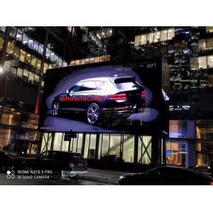 IP65/66 Rated Mesh LED Display with 50% Transparency Rate and 60° vert. Viewing