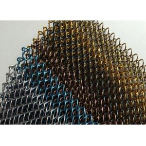 1.2 x 10mm Aluminum Colored Decoraive Metal Coil Drapery For Wire Mesh Shower