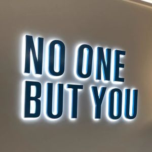 Acrylic Open Sign Luminous Rail Characters with LED Bulbs Light Source Backlit