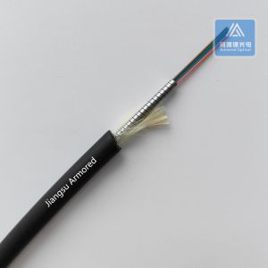 4 Cores SM FTTA Spiral Armored Fiber Cable 7.0mm Black LSZH FTTH CPRI Armored