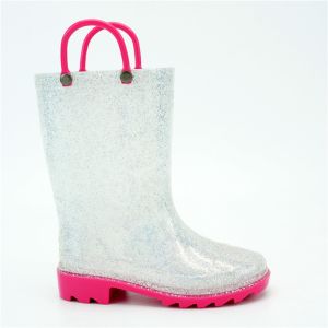Mid Calf Short White Rain Boots With Handles 35EU