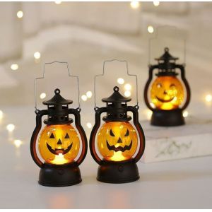 Halloween Lantern with Skull Decorated